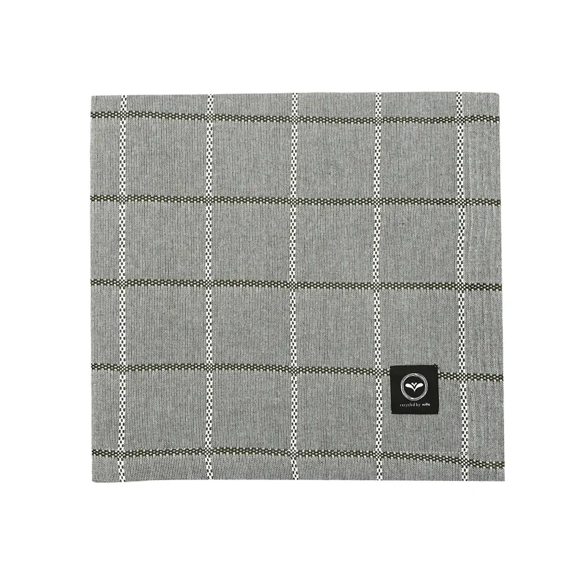 Recycled Tablecloth Nora, Olive Green/Beige
