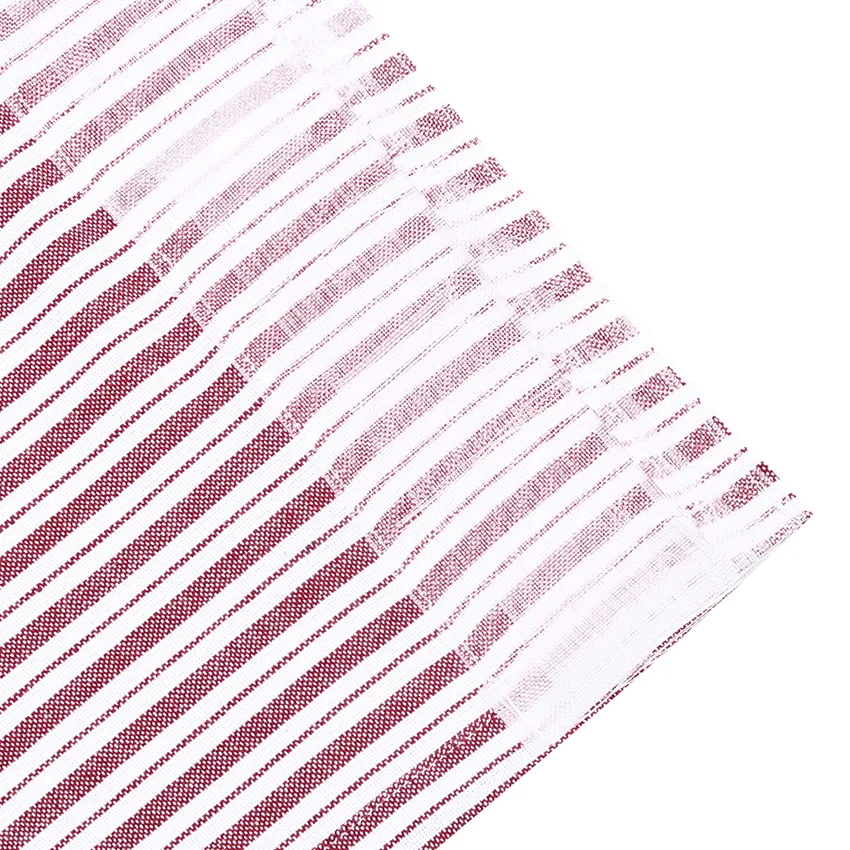 Recycled Curtain Panel 2-pack Alf, Dark Red/White