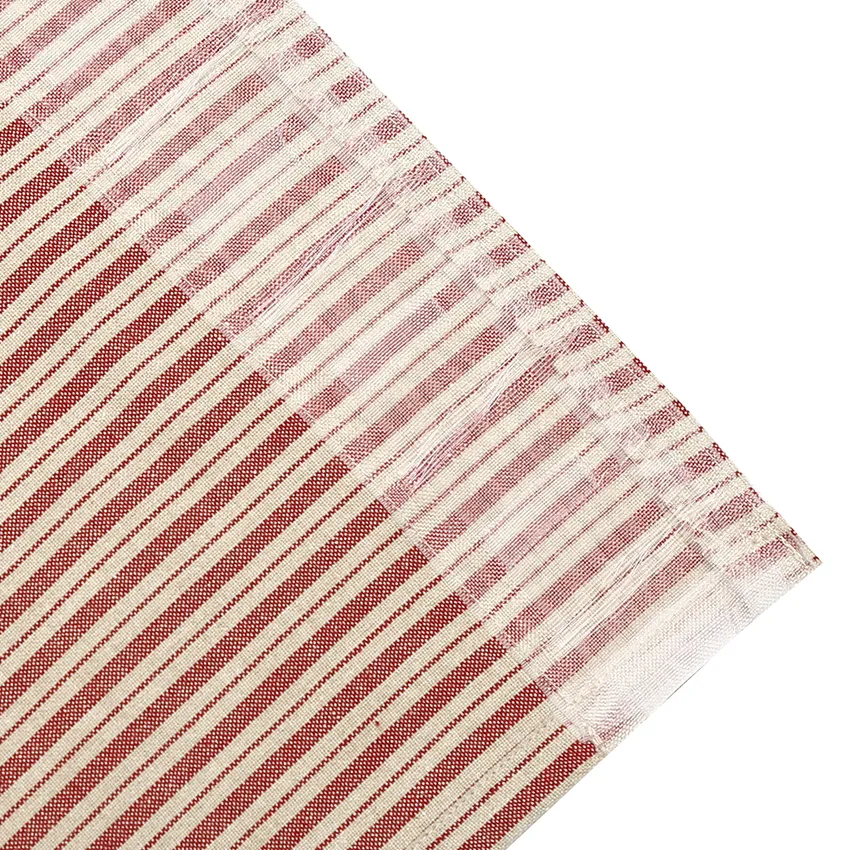 Recycled Curtain Panel 2-pack Alf, Dark Red/Linen