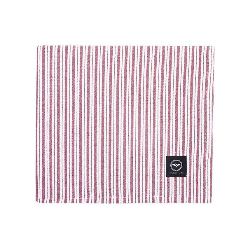 Recycled Wipeable Tablecloth Alf, Dark Red/White