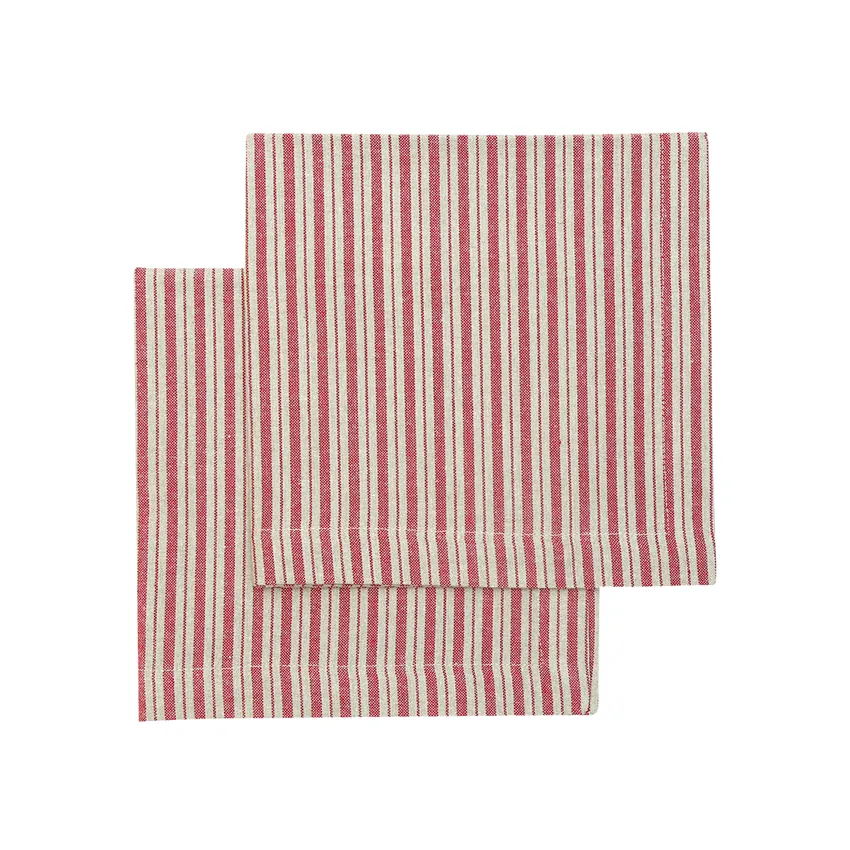 Recycled Napkin 2-pack Alf, Dark Red/Linen
