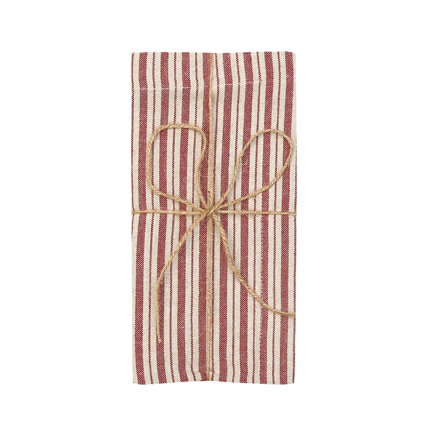 Recycled Napkin 2-pack Alf, Dark Red/Linen