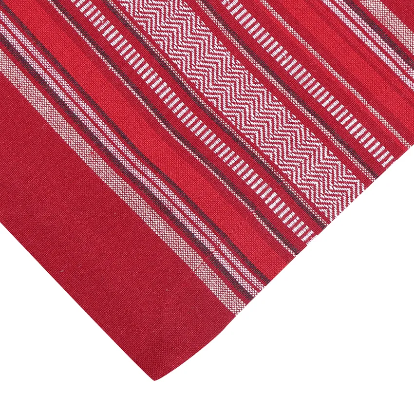 Recycled Table Runner Boda, Dark Red/Red