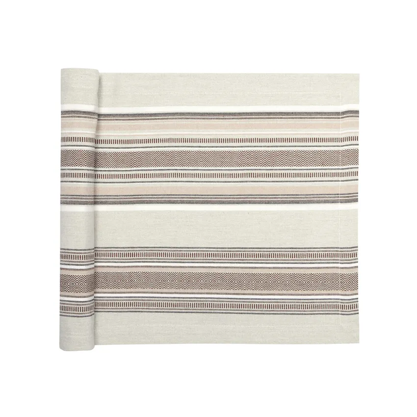 Recycled Table Runner Boda, Linen/Sand