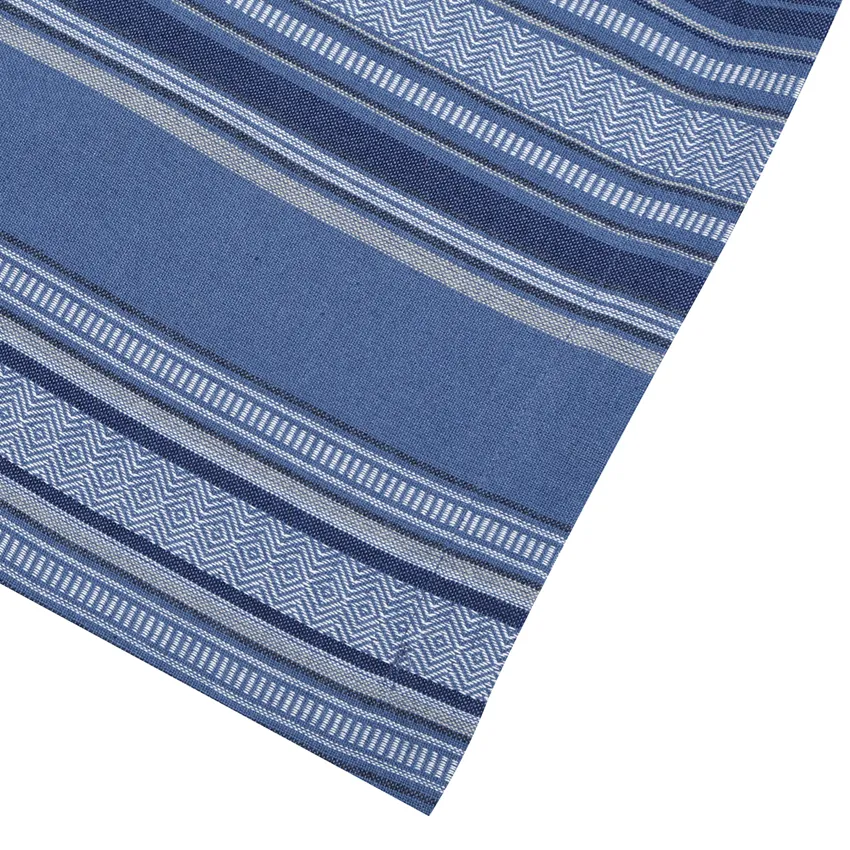 Recycled Tablecloth Boda, Grey Blue/Dark Blue