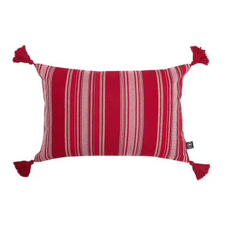 Recycled Cushion Cover Boda, Dark Red/Red