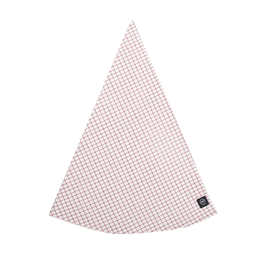 Recycled Round Tablecloth Lova, Linen/Dark Red