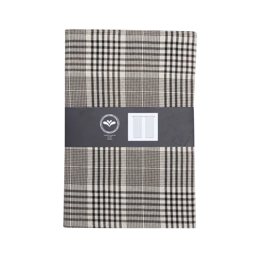 Recycled Curtain Panel 2-pack Harald, Linen/Brown