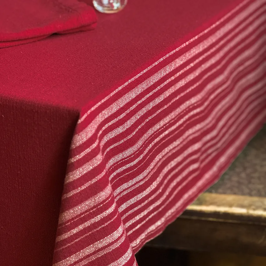 Recycled Tablecloth Charles, Dark Red/Sand