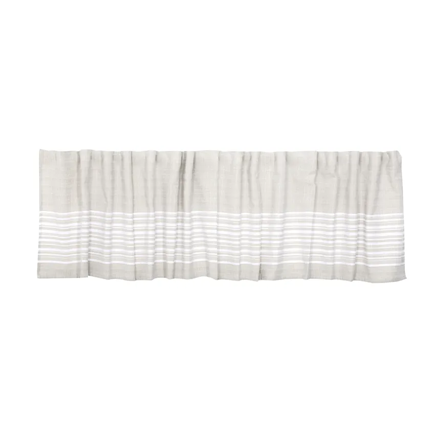 Recycled Curtain Valance Charles, Linen/White