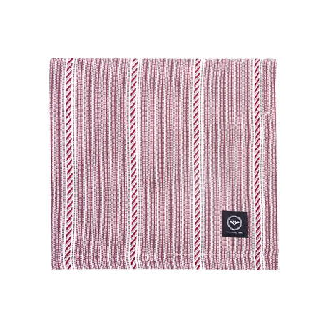 Recycled Tablecloth Britta, Dark Red/Beige