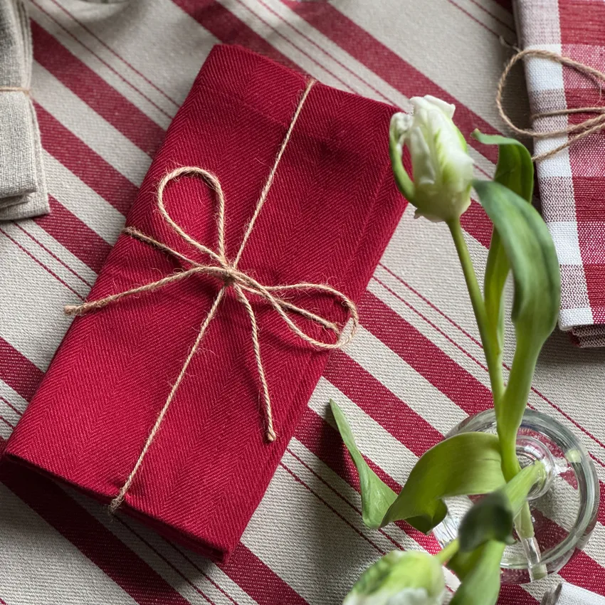 Recycled Napkin 2-pack Emil, Dark Red