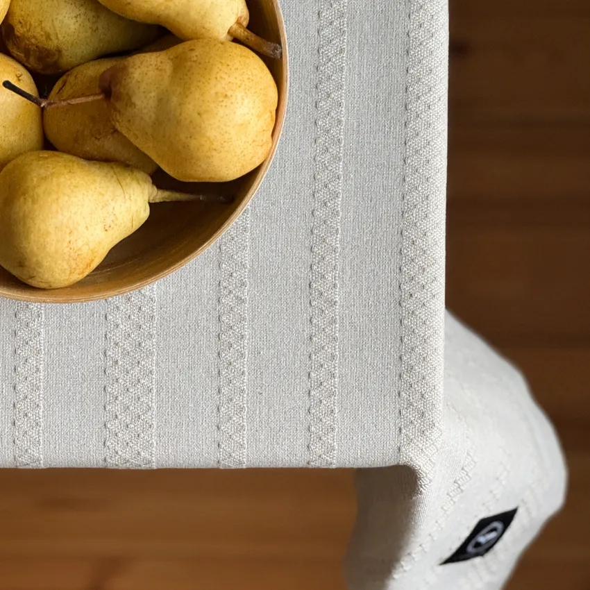 Recycled Tablecloth Molly, Linen/White