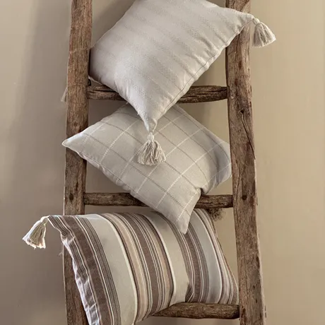 Recycled Cushion Cover Molly, Linen/White