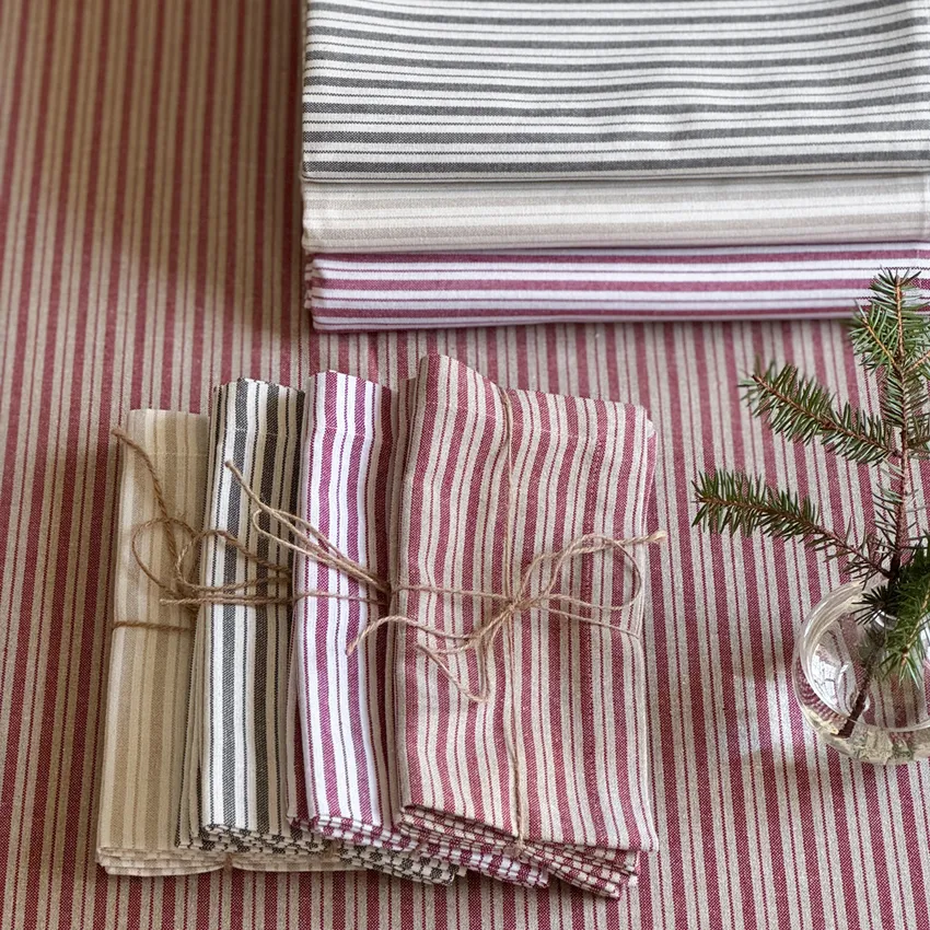 Recycled Napkin 2-pack Alf, Dark Red/Linen