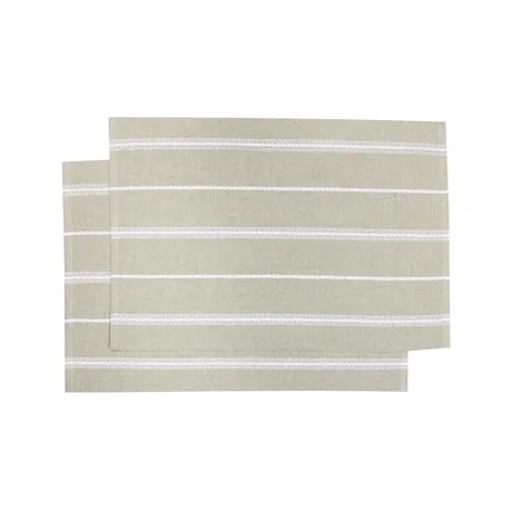 Recycled Placemat 2-pack Herman, Linen/White