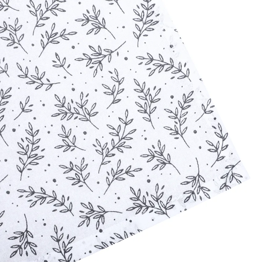 Recycled Tea Towel 2-pack Flora, White/Dark Grey