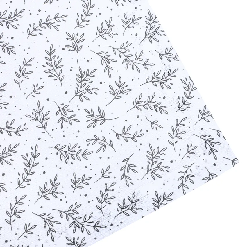 Recycled Tablecloth Flora, White/Dark Grey