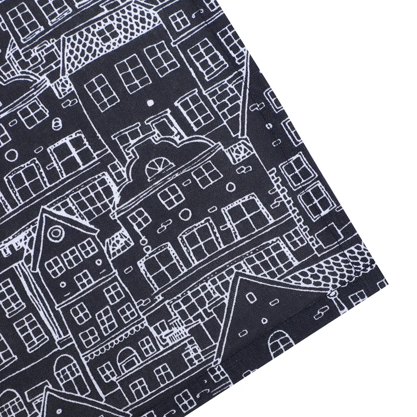 Recycled Tea Towel 2-pack Gustav, Black/White