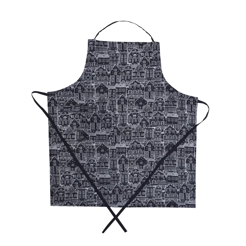 Recycled Apron Gustav, Black/White