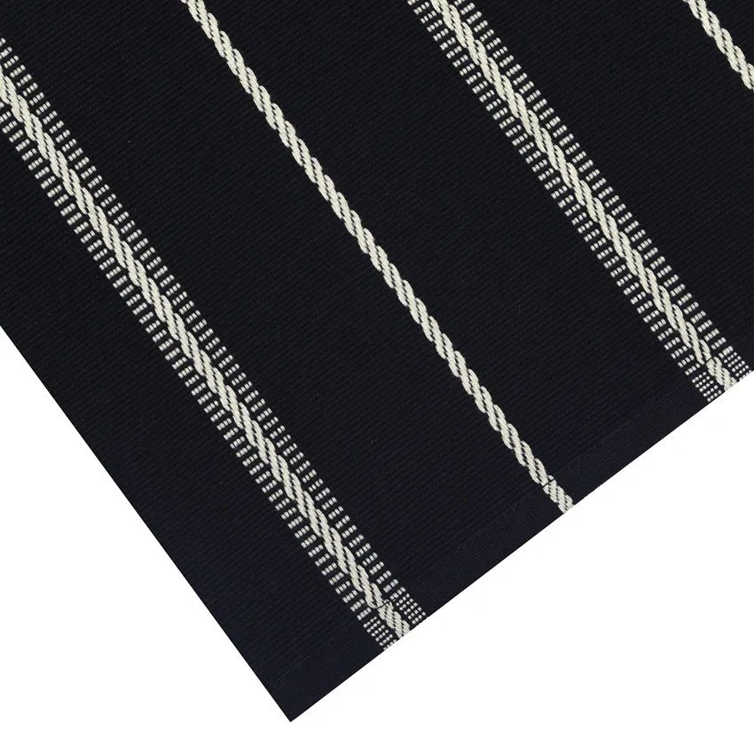 Recycled Table Runner Herman, Black/Linen