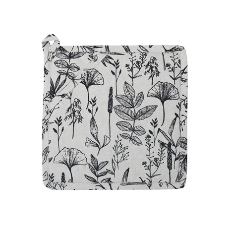 Recycled Pot Holder Ralf, Linen/Black