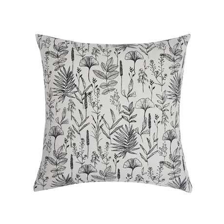 Recycled Cushion Cover Ralf, Linen/Black