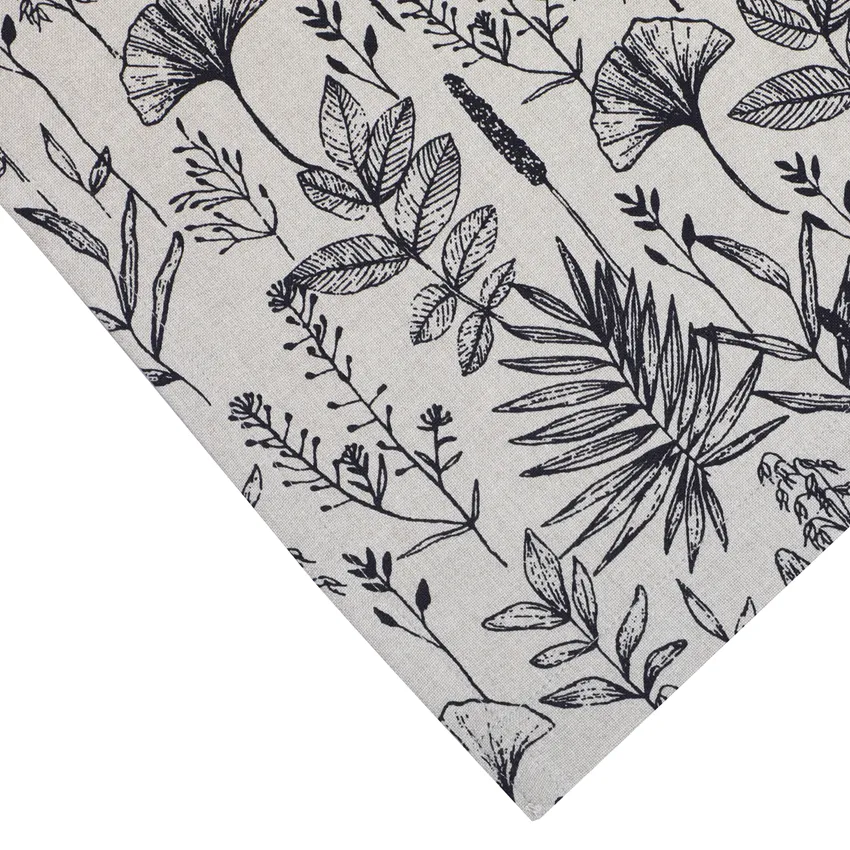 Recycled Cushion Cover Ralf, Linen/Black