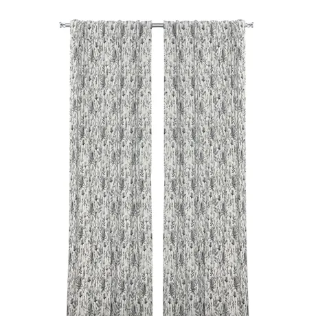 Recycled Curtain Panel 2-pack Ralf, Linen/Black