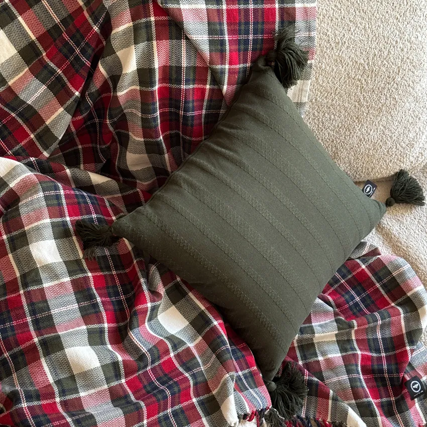 Recycled Cushion Cover Molly, Olive Green