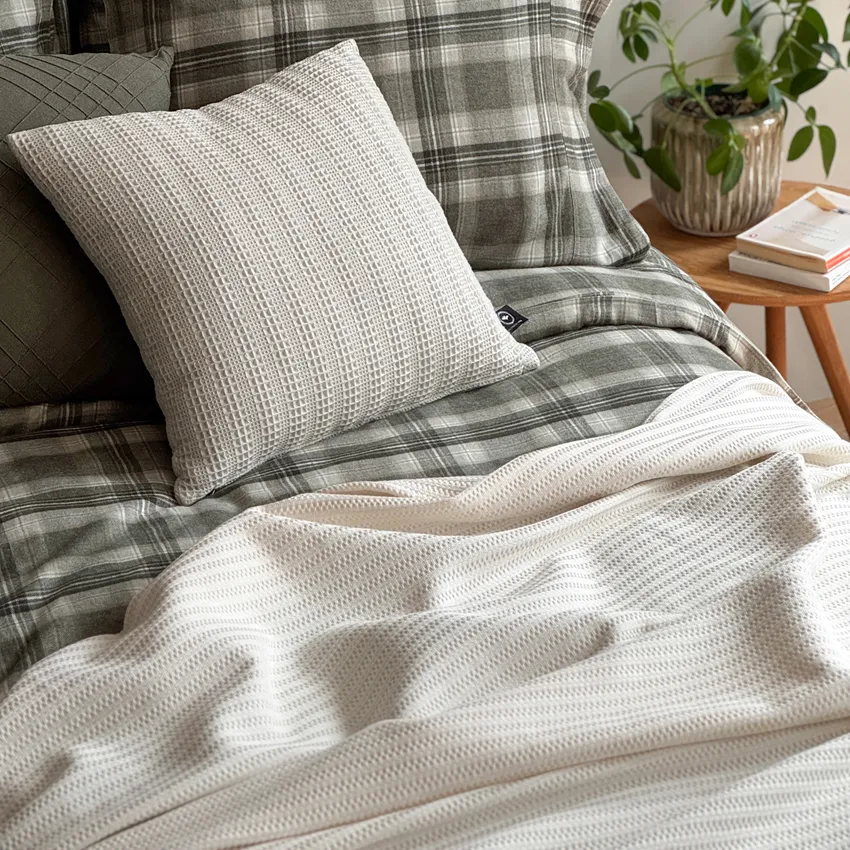 Recycled Bedspread Rasmus, Beige