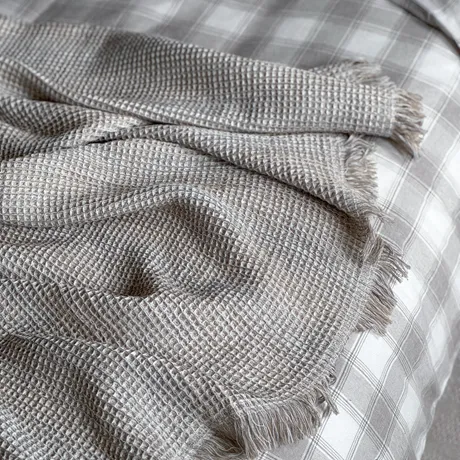 Recycled Blanket Vilhelmina, Ash Grey Multi