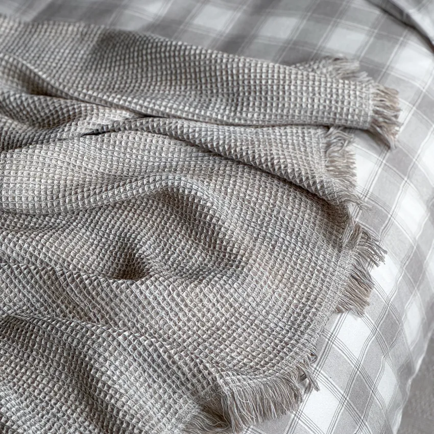 Recycled Blanket Vilhelmina, Ash Grey Multi