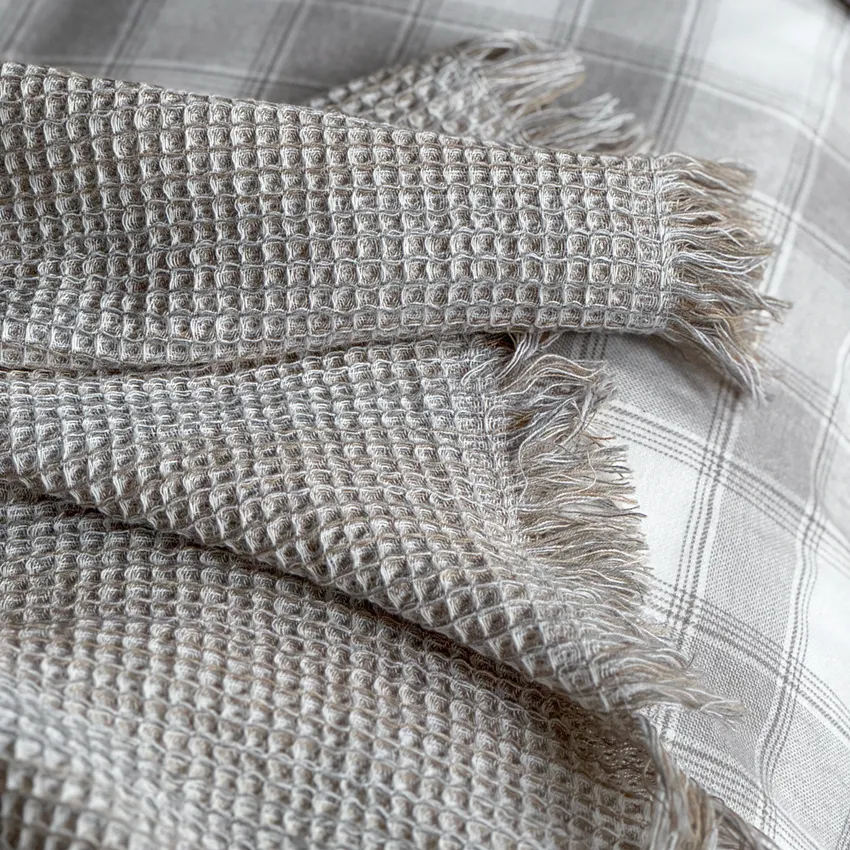 Recycled Blanket Vilhelmina, Ash Grey Multi