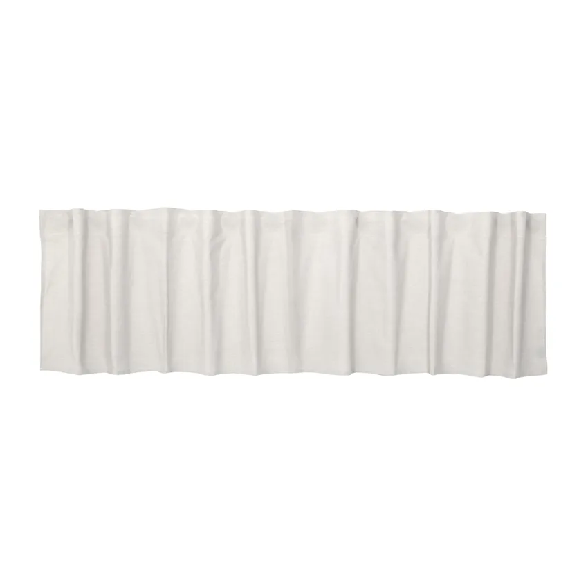 Recycled Curtain Valance Elin, Linen/White