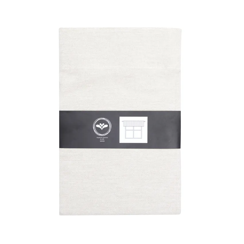 Recycled Curtain Valance Elin, Linen/White