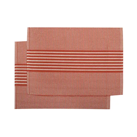 Recycled Placemat 2-pack Isa, Linen/Rust