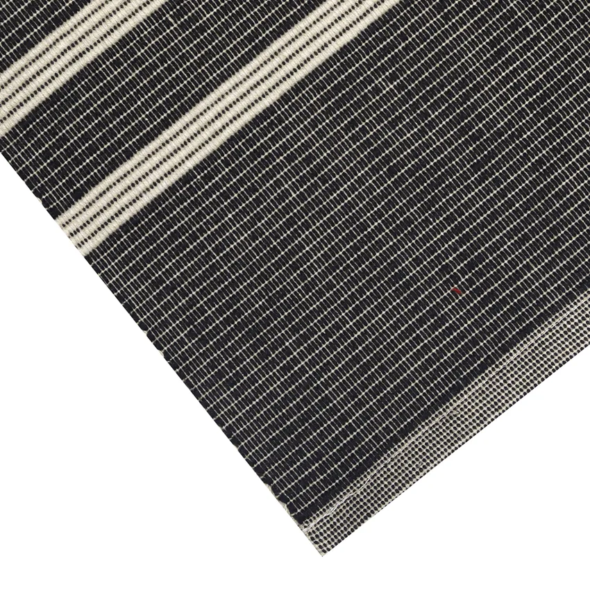 Recycled Table Runner Sigrid, Black/Linen