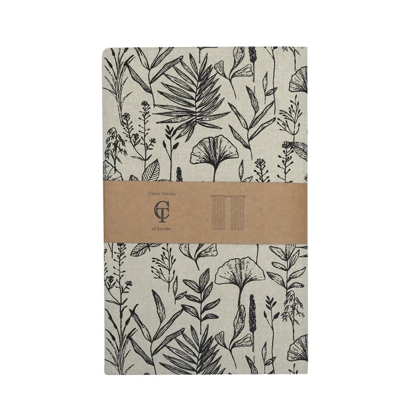 Recycled Curtain Panel 2-pack Ralf, Linen/Black
