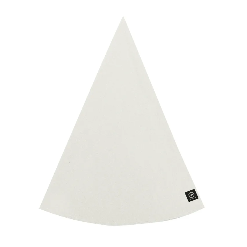 Recycled Wipeable Round Tablecloth Hedvig, Linen/White