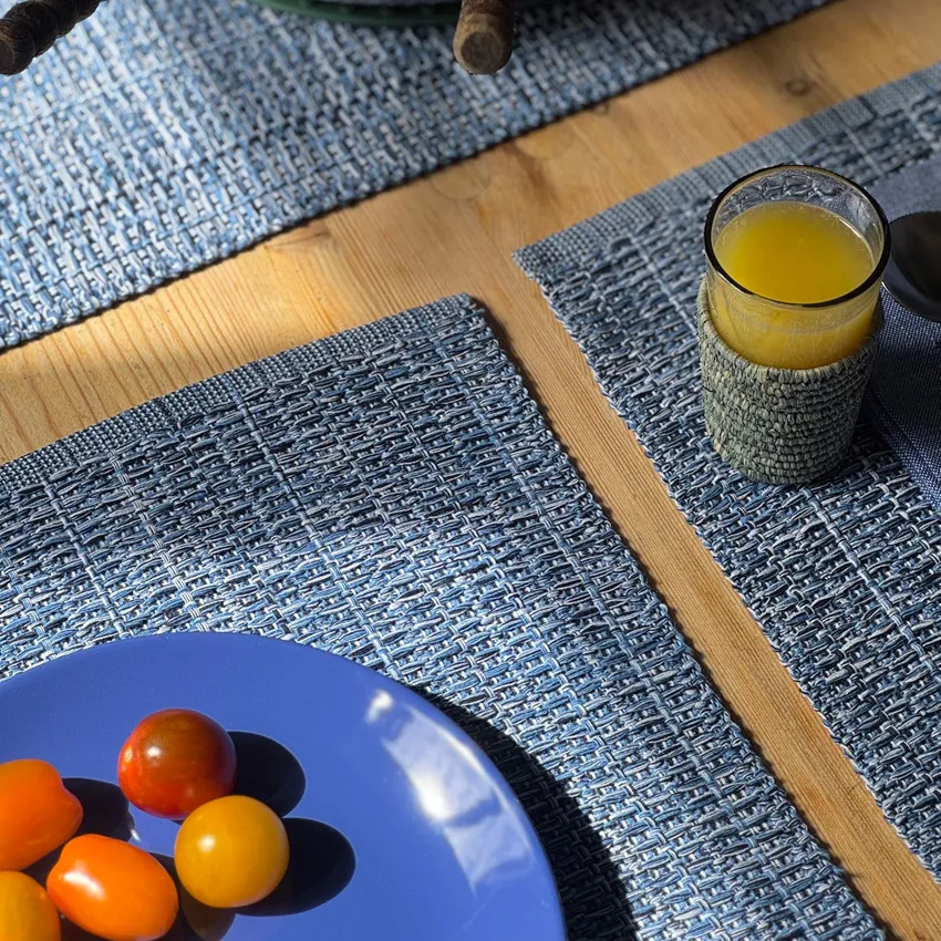 Recycled Placemat 2-pack Sandra, Navy Blue/Light Blue