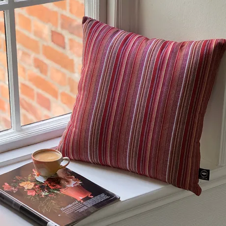Recycled Recycled Cushion Cover Goa, Dark Red
