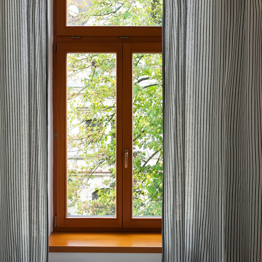 Recycled Curtain Panel 2-pack Alf, Olive Green/Beige