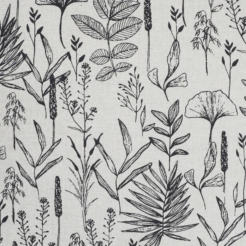 Recycled Curtain Panel 2-pack Ralf, Linen/Black