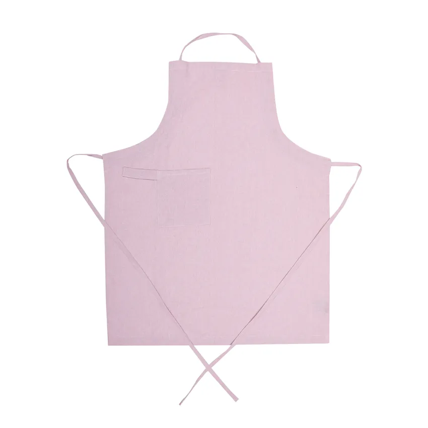 Recycled Apron Ulla, Light Pink/White