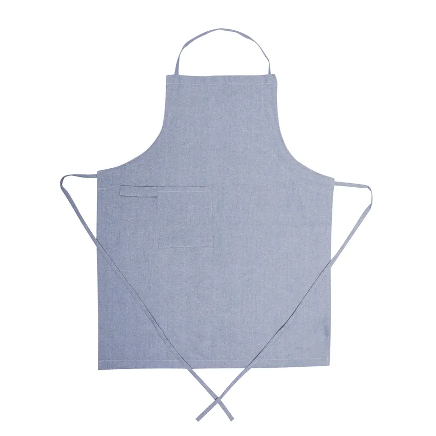 Recycled Apron Ulla, Grey Blue/White