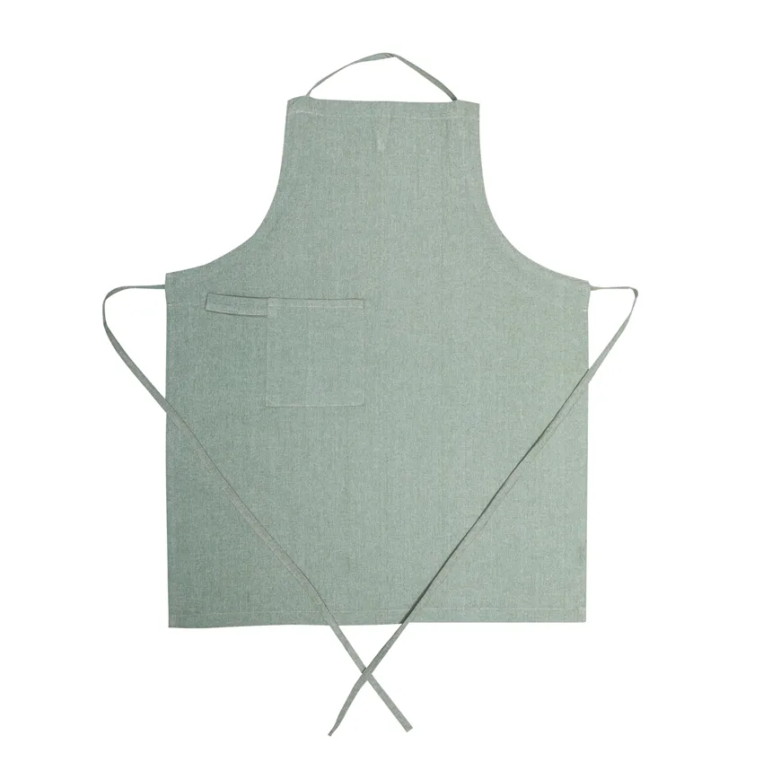 Recycled Apron Ulla, Green/White