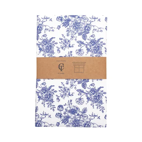 Recycled Curtain Valance Juni, White/Blue