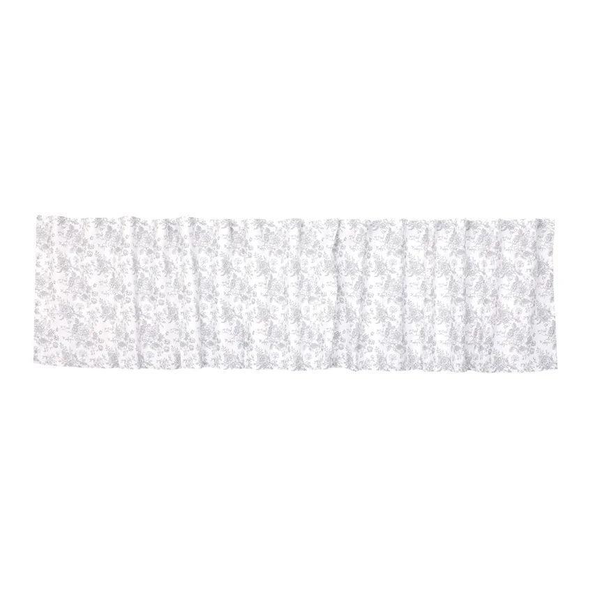 Recycled Curtain Valance Juni, White/Light Grey