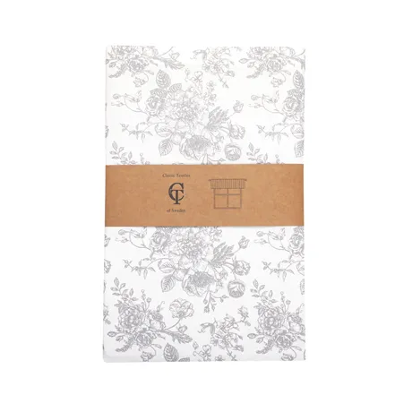 Recycled Curtain Valance Juni, White/Light Grey